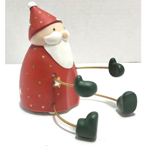 Sitting Santa Claus Ceramic Party Lite Votive Candle Holder Hugger Holiday Decor - Picture 3 of 6
